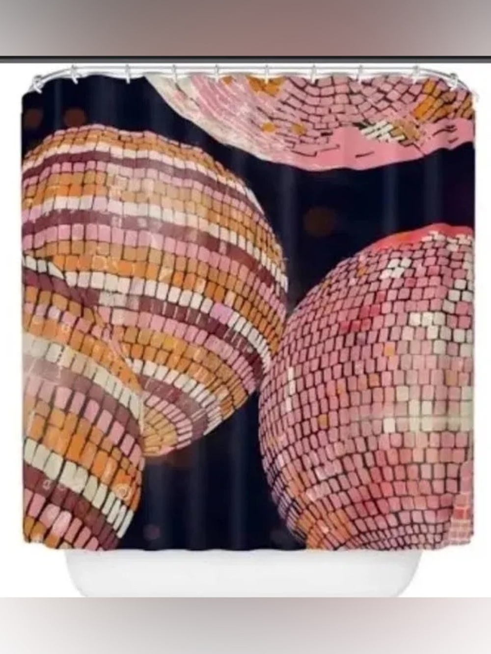 Society6 Disco Ball Shower Curtain